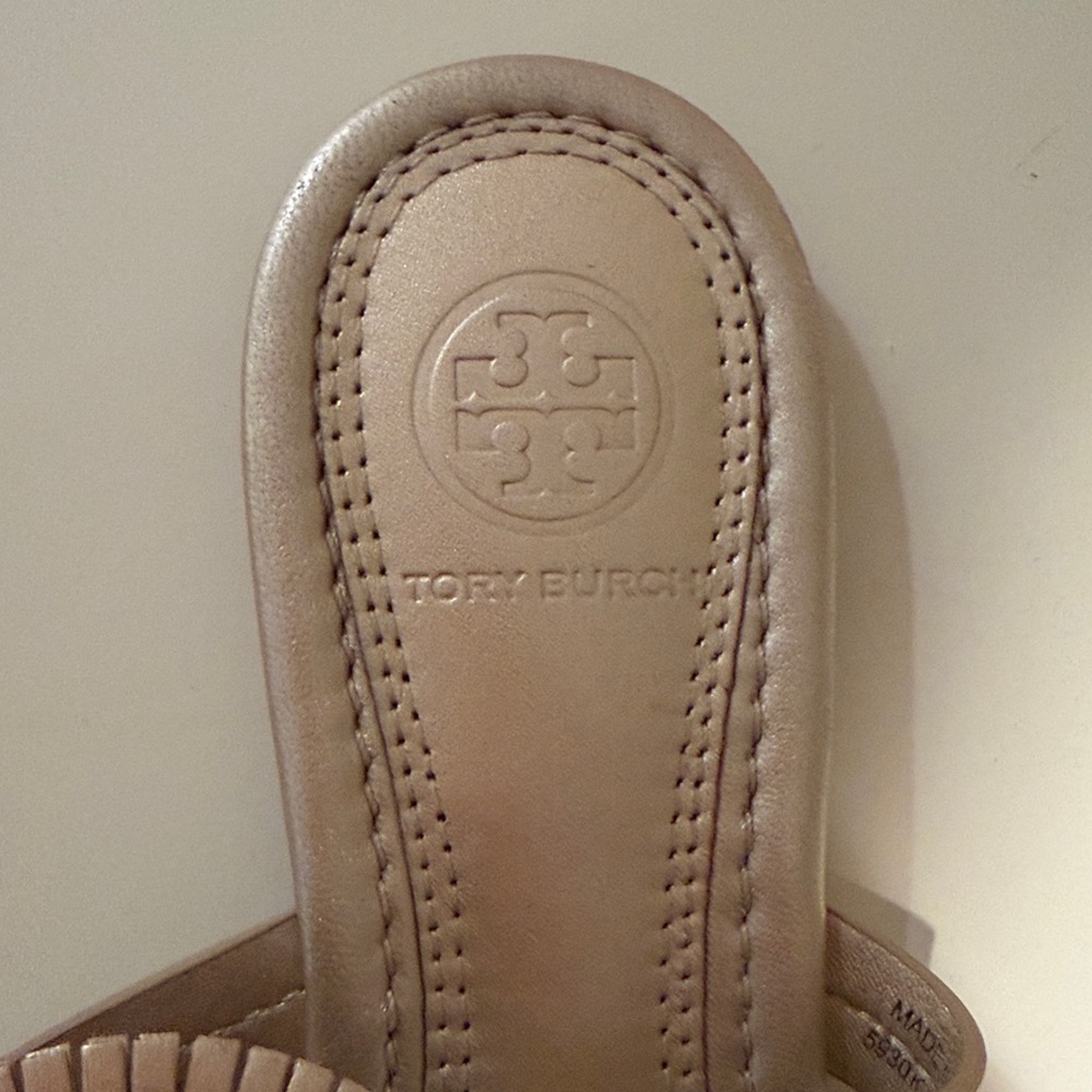 Tory Burch Metallic Gold Miller Thong Sandals - Picture 6 of 6